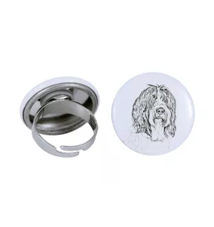 Schapendoes, Schapendoes néerlandais - bijoux pour femmes avec l'image d'un chien, produit fait à la main, possibilité d'ajouter sa propre photo, marque Art-Dog