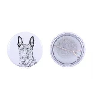 Owczarek holenderski przypinka z psem mała Art-Dog