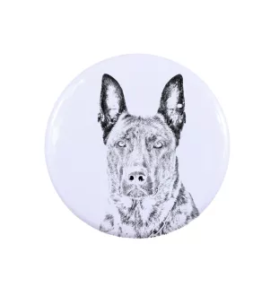 Holländischer Schäferhund, Hollandse Herdershond - Anstecknadel mit Ihrem Hund, fügen Sie Ihr eigenes Foto hinzu, Marke Art-Dog