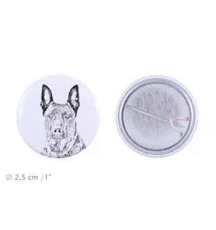 Owczarek holenderski przypinka z psem mała Art-Dog