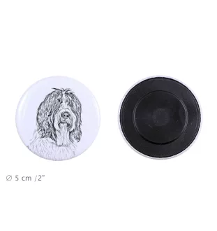 Schapendoes, Schapendoes néerlandais - aimant avec un œil de chien, exceptionnellement léger, aimant puissant, produit fabriqué à la main par la marque Art-Dog