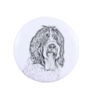 Schapendoes, Dutch Sheepdog, Nederlandse Schapendoes - magnet with a dog's pupil, exceptionally light, strong magnet, handmade product by the Art-Dog brand