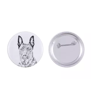 Owczarek holenderski przypinka z psem duża Art-Dog