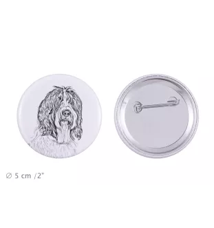 Schapendoes przypinka z psem duża Art-Dog