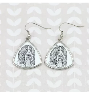 Schapendoes, Niederländischer Schapendoes - Hund Ohrringe, hängende Ohrringe mit Bild, personalisierter Schmuck mit dem Aufdruck der Marke Art-Dog