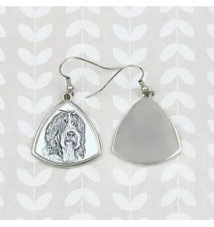 Schapendoes, Niederländischer Schapendoes - Hund Ohrringe, hängende Ohrringe mit Bild, personalisierter Schmuck mit dem Aufdruck der Marke Art-Dog