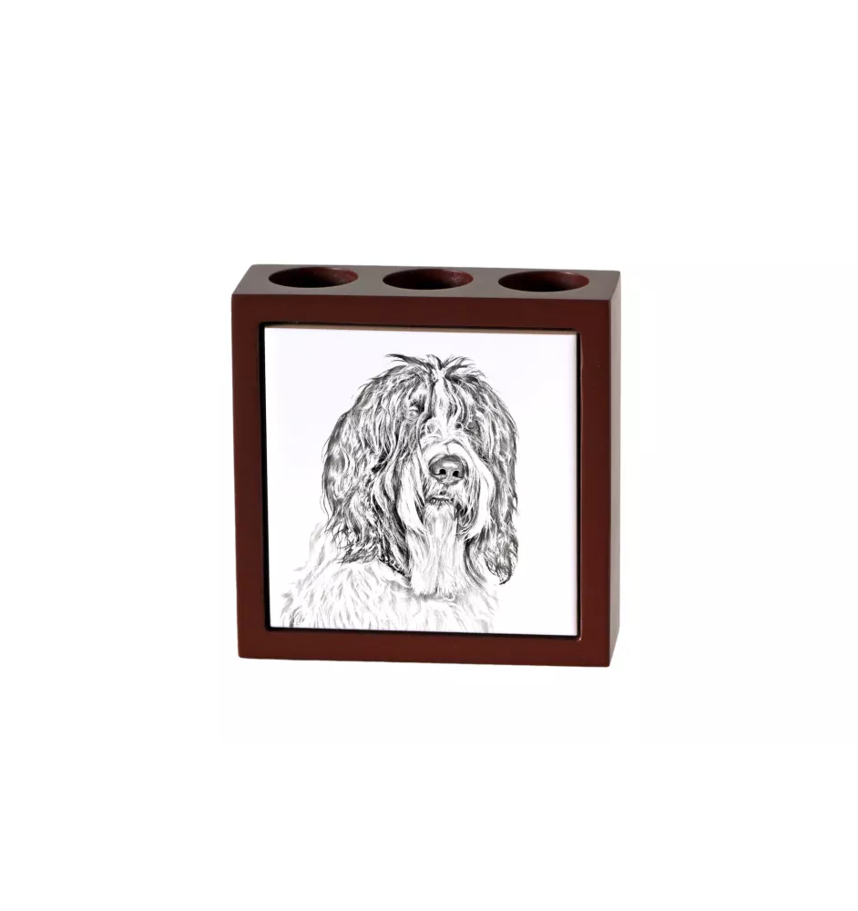 Schapendoes, Dutch Sheepdog, Nederlandse Schapendoes - pen holder with a dog, desk organizer with a print, personalized desk decoration from the Art-Dog brand.