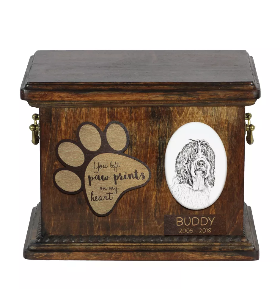 Schapendoes, Schapendoes néerlandais - urne pour cendres de chien, urne personnalisée avec photo, urne avec photo de chien de la marque Art-Dog