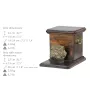 Bulldog, English Bulldog, British Bulldog - urn for dog ashes with a statuette, elegant urn for a dog, unique urn with a bust of a dog by Art-Dog brand