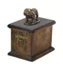 Bulldogge eine Urne für die Asche des Hundes, eine Urne mit einer Statue, eine elegante Urne im klassischen Stil der Marke Art-Dog