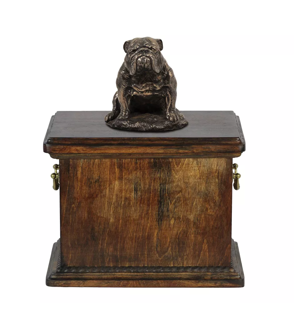 Bulldog II - une urne pour les cendres d'un chien, une urne avec une statuette, une urne élégante de style classique de la marque Art-Dog