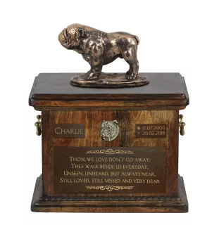 Bulldog - urne pour les cendres de chien, urne avec une statuette, urne personnalisée pour les cendres de chien de la marque Art-Dog