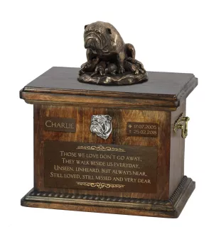 Bulldog III - urne pour les cendres de chien, urne avec une statuette, urne personnalisée pour les cendres de chien de la marque Art-Dog