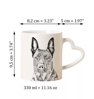 Owczarek holenderski kubek z psem good morning serce Art-Dog