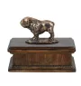 Bulldogge I - Hund Ascheurne, klassische Urne mit Statue, elegante Urne mit Hund von der Marke Art-Dog