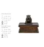 Bulldog III - urn for dog ashes, classic urn with a statuette, elegant urn with a dog by Art-Dog brand
