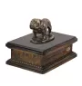 Bulldogge urne in Hundeasche, personalisierte Urne mit Statue, Holzurne mit Hund von Art-Dog