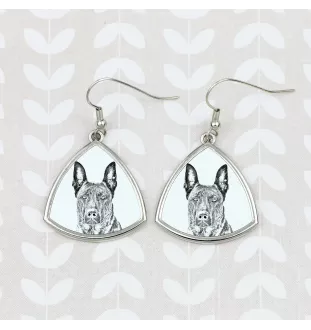 Holländischer Schäferhund, Hollandse Herdershond - Hund Ohrringe, hängende Ohrringe mit Bild, personalisierter Schmuck mit dem Aufdruck der Marke Art-Dog