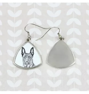 Berger hollandais - boucles d'oreilles avec chien, boucles d'oreilles pendantes avec photo, bijoux personnalisés avec impression de la marque Art-Dog