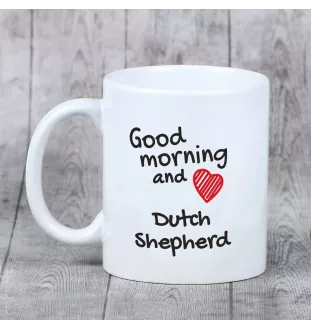 Owczarek holenderski kubek z psem good morning Art-Dog