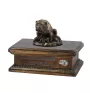 Bulldog III - urn for dog ashes, personalized urn with a statue, wooden urn with a dog by Art-Dog brand
