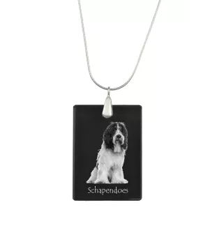Schapendoes, Schapendoes néerlandais - Pendentif en cristal avec chien, collier en argent avec photo, pendentif personnalisé par la marque Art-Dog