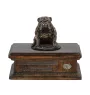 Bulldog IV - urn for dog ashes, personalized urn with a statue, wooden urn with a dog by Art-Dog brand