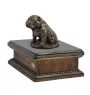 Bulldog IV - urn for dog ashes, personalized urn with a statue, wooden urn with a dog by Art-Dog brand