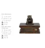 Bulldog IV - urn for dog ashes, personalized urn with a statue, wooden urn with a dog by Art-Dog brand