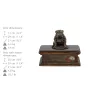 Bulldog V - urne pour cendres de chien, urne personnalisée avec une statuette, urne en bois avec un chien de la marque Art-Dog