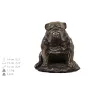 Bulldog V - urn for dog ashes, personalized urn with a statue, wooden urn with a dog by Art-Dog brand