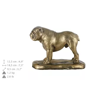 Bulldog, Englische Bulldogge I urne in Hundeasche, personalisierte Urne mit Statue, Holzurne mit Hund von Art-Dog