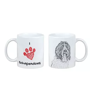 Schapendoes, Schapendoes néerlandais - tasse avec chien, une tasse adorable avec une illustration, un cadeau avec votre photo de la marque Art-Dog