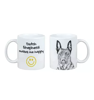 Dutch Shepherd Dog, Dutch Herder - cup with a dog, cheerful cup for a dog lover, personalized gift from the Art-Dog brand