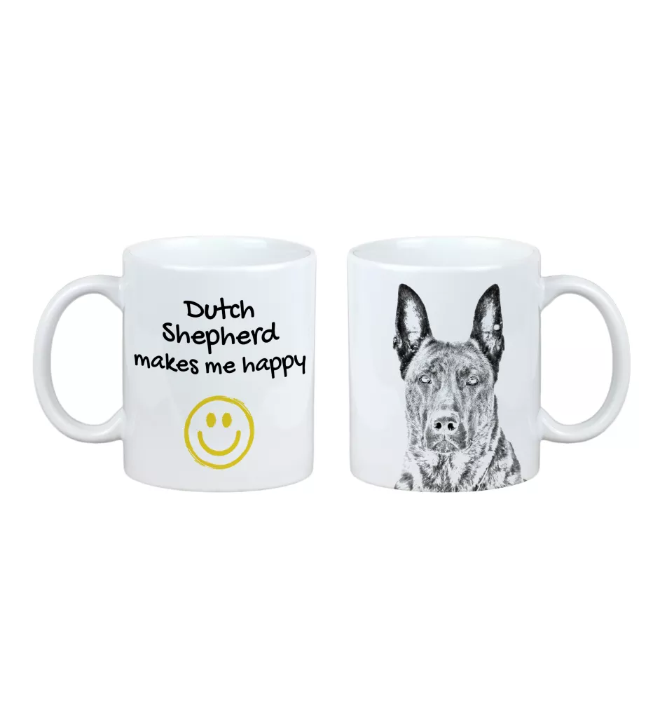 Holländischer Schäferhund, Hollandse Herdershond - Tasse mit Hund, fröhliche Tasse für Hundeliebhaber, personalisiertes Geschenk der Marke Art-Dog