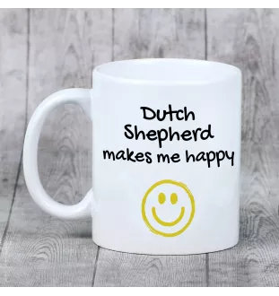 Berger hollandais - tasse avec chien, une tasse joyeuse pour les amoureux des chiens, un cadeau personnalisé de la marque Art-Dog