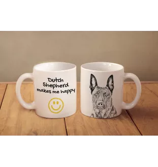 Berger hollandais - tasse avec chien, une tasse joyeuse pour les amoureux des chiens, un cadeau personnalisé de la marque Art-Dog