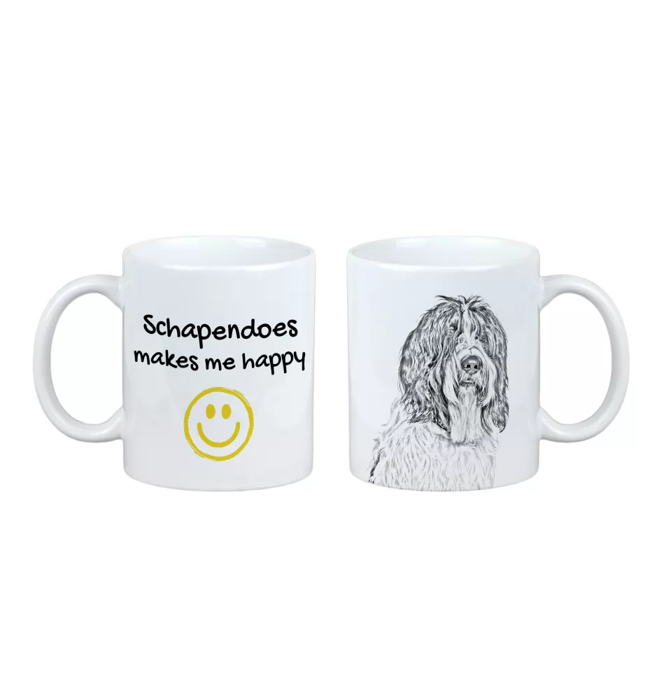 Schapendoes, Schapendoes néerlandais - tasse avec chien, une tasse joyeuse pour les amoureux des chiens, un cadeau personnalisé de la marque Art-Dog