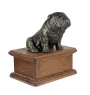 Bulldog, Bulldog anglais - urne pour les cendres d'un chien avec une statuette, urne personnalisée en bois, petite urne pour les cendres de chien de la marque Art-Dog