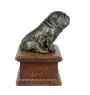 Bulldog, English Bulldog, British Bulldog - urn for dog ashes with a statuette, personalized wooden urn, small urn for dog ashes by Art-Dog brand