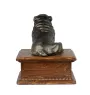 Bulldog, Englische Bulldogge - Eine Urne für die Asche eines Hundes mit einer Statue, eine personalisierte hölzerne Urne, eine kleine Urne für Hundeschnuppen der Marke Art-Dog.