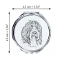 Schapendoes, Dutch Sheepdog, Nederlandse Schapendoes - Pocket mirror with a dog, personalized mirror for a purse, compact mirror with Art-Dog brand print.