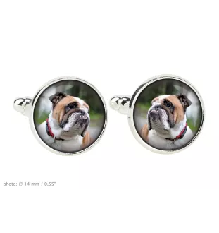 Bulldog, Englische Bulldogge - Manschettenknöpfe, Hemdverzierung, Hemdanhänger der Marke Art-Dog