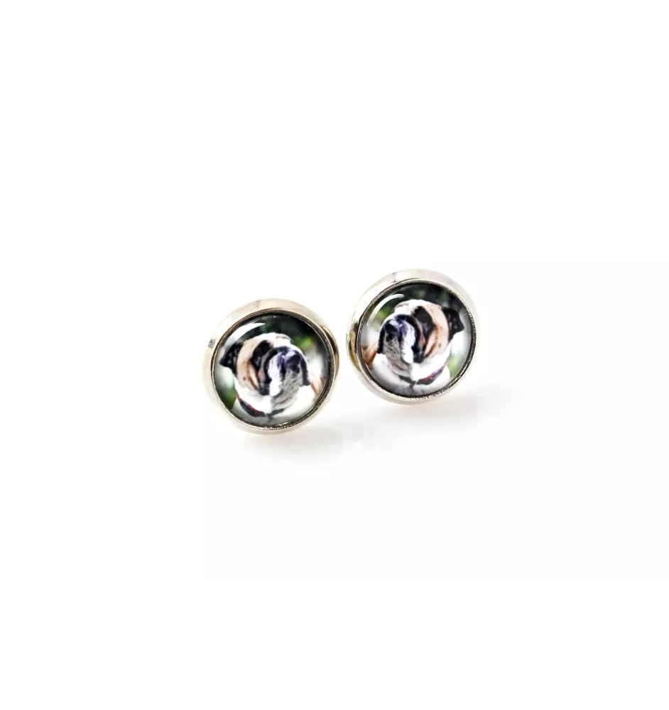 Bulldog, English Bulldog, British Bulldog - earrings your photo handmade, own photo, jewelry from the Art.-Dog brand