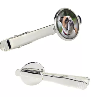 Bulldog, English Bulldog, British Bulldog - tie clip in a box, stylish tie, personalized jewelry from the Art-Dog brand