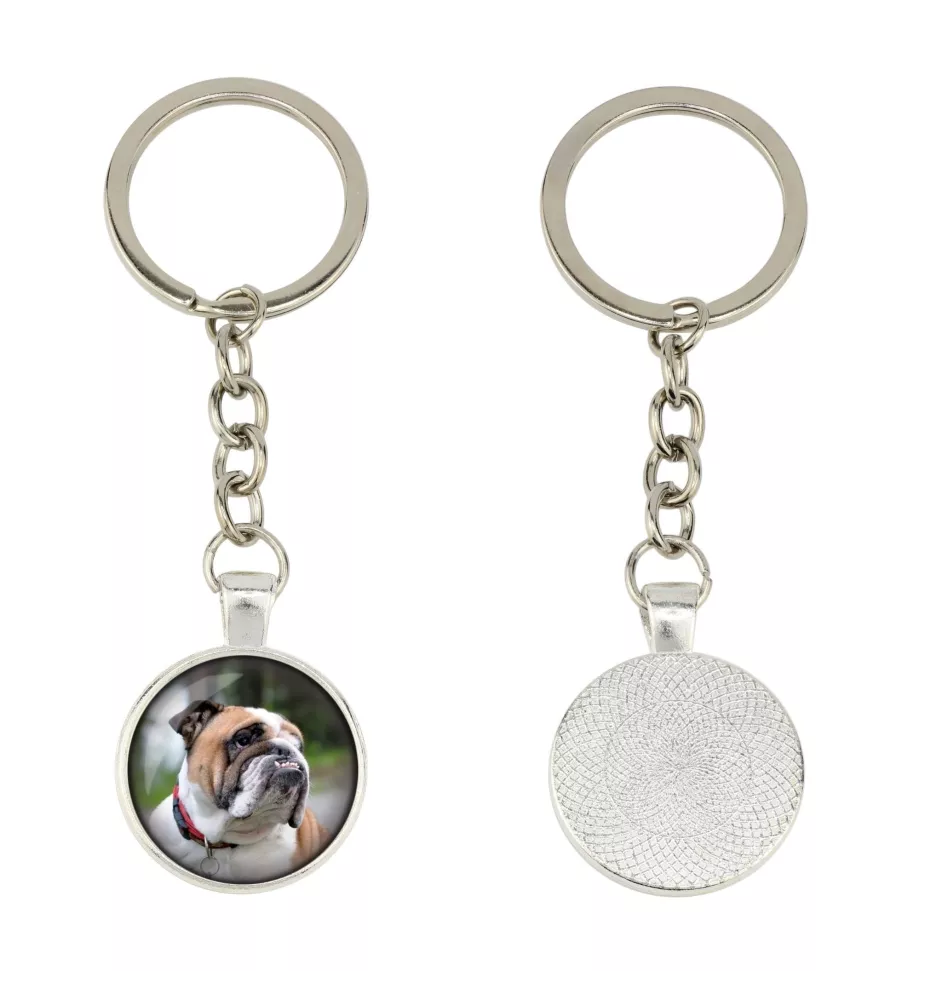 Bulldog, English Bulldog, British Bulldog - keychain in a box, own photo, keychain pendant from Art-Dog brand