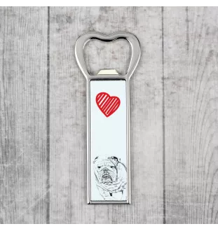 Bulldog, Englische Bulldogge - Flaschenöffner mit Hund, personalisierter Flaschenöffner für den Kühlschrank, ein einzigartiges Geschenk für Männer von der Marke Art-Dog