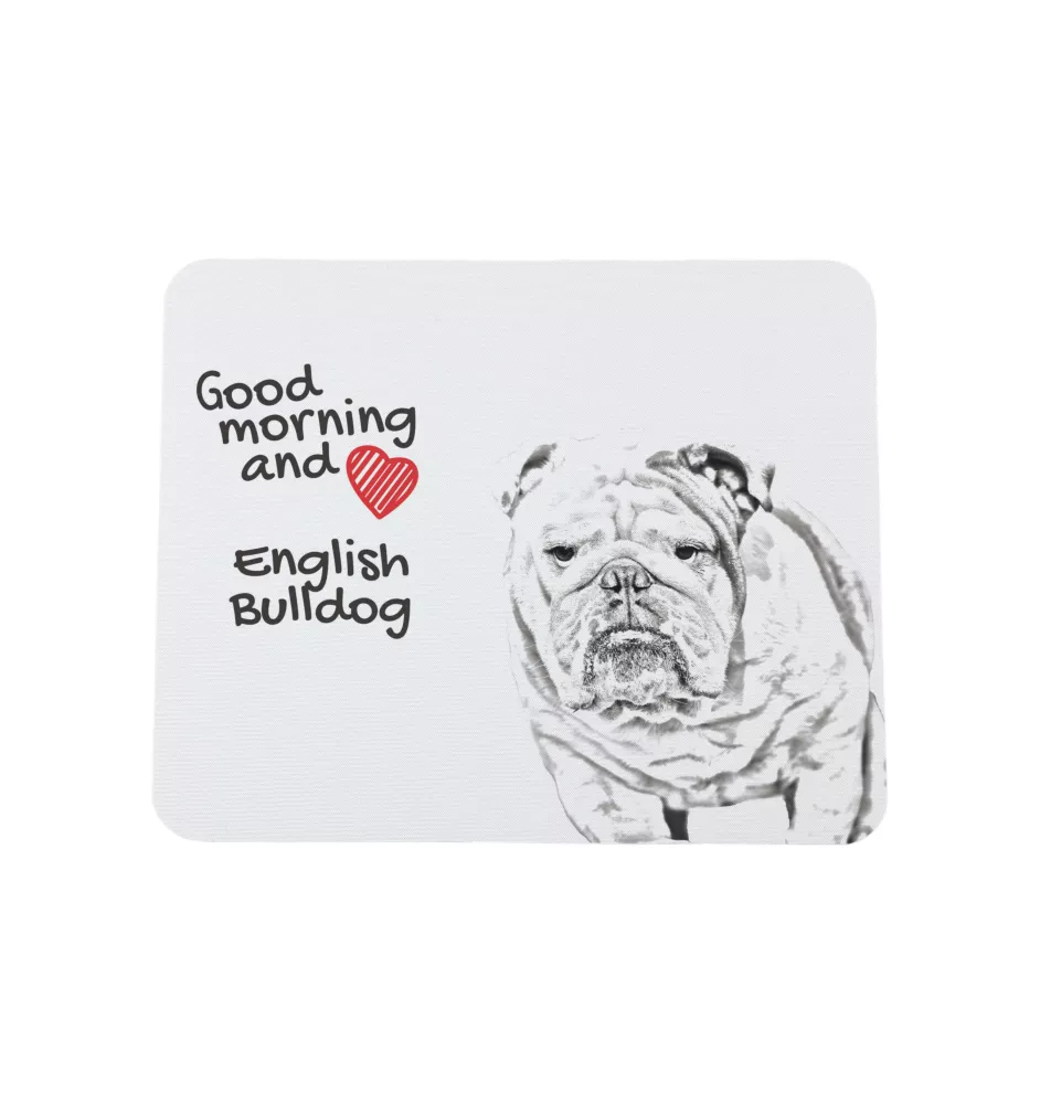 Bulldog, Bulldog anglais - tapis de souris personnalisé avec impression, tapis de souris personnalisé avec chien, accessoire unique pour employé de bureau de la marque Art-Dog