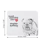Bulldog, Bulldog anglais - tapis de souris personnalisé avec impression, tapis de souris personnalisé avec chien, accessoire unique pour employé de bureau de la marque Art-Dog