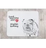 Bulldog, Englische Bulldogge - Mauspad mit Druck, personalisiertes Mauspad mit Hund, einzigartiges Gadget für Büroangestellte von Art-Dog.